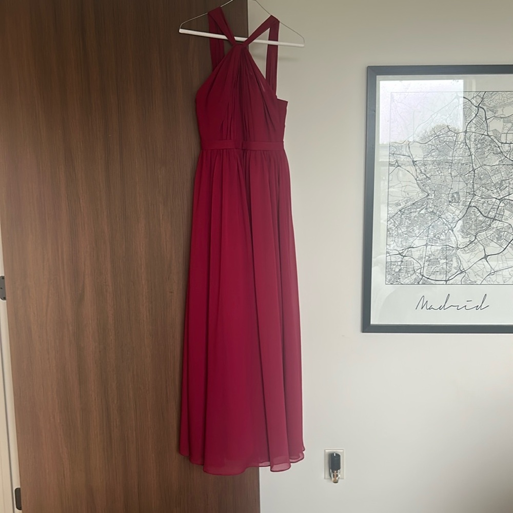 Azazie Jacey dress in burgundy